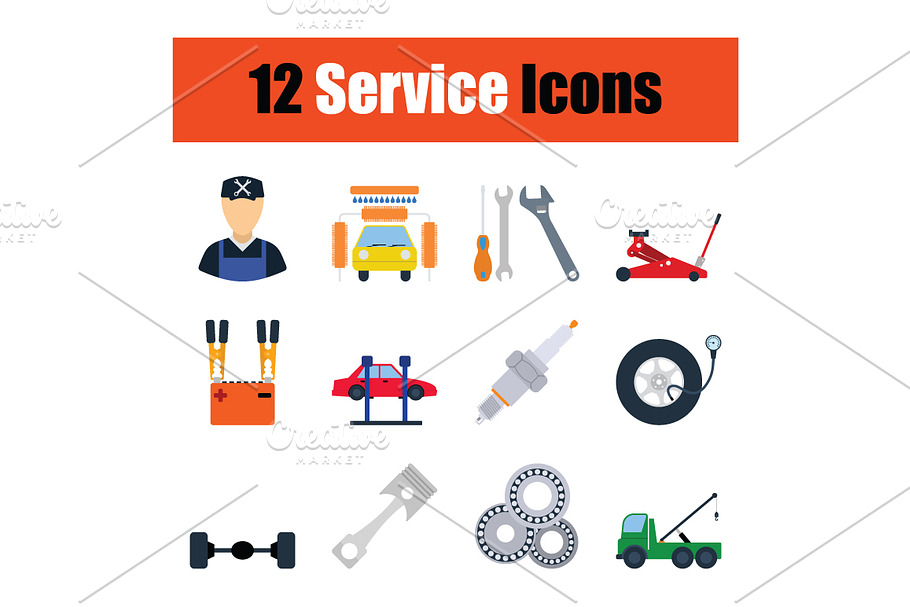 Set of service station icons in Icons - product preview 8