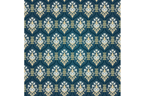 5 Seamless Damask Patterns in Patterns - product preview 4