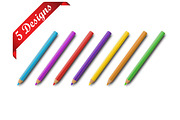5 Colorful pencils designs
