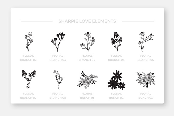 Sharpie Love Vol.1 Floral Doodles in Illustrations - product preview 3
