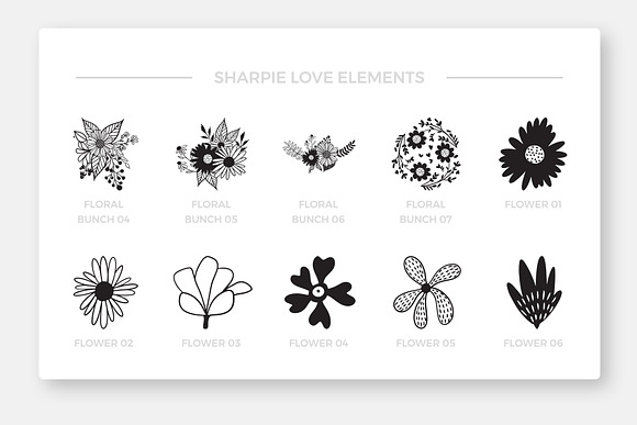 Sharpie Love Vol.1 Floral Doodles in Illustrations - product preview 4