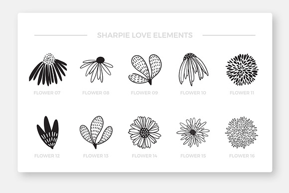 Sharpie Love Vol.1 Floral Doodles in Illustrations - product preview 5