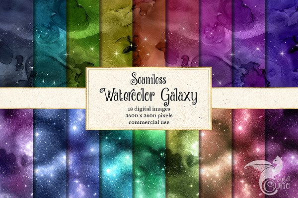 Watercolor Galaxy Textures