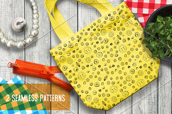 Sewing tools and accessories in Illustrations - product preview 3