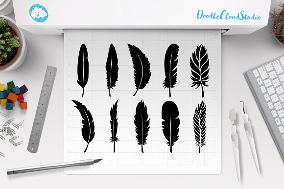 Feather SVG, Feathers  Bundle SVG in Illustrations - product preview 1