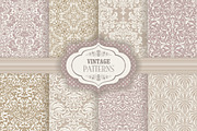 Set of 8 seamless pattern in Baroque
