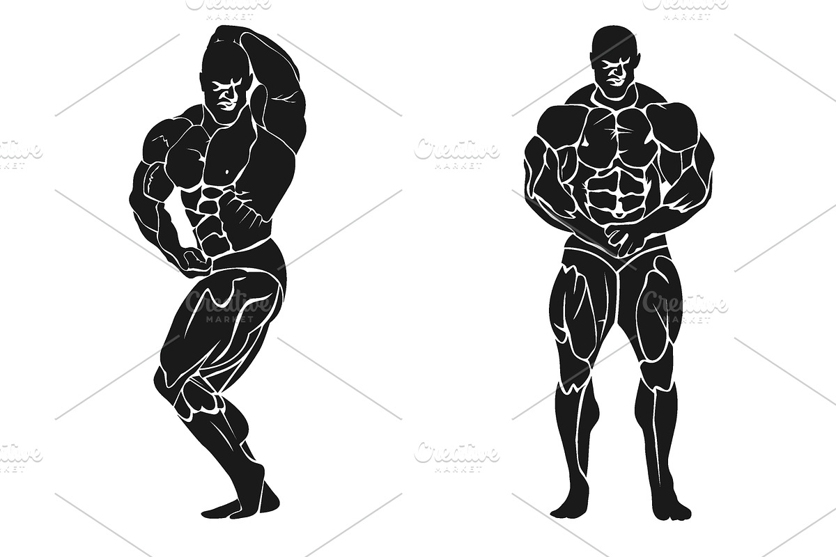 Bodybuilding, Powerlifting, vector in Illustrations - product preview 8