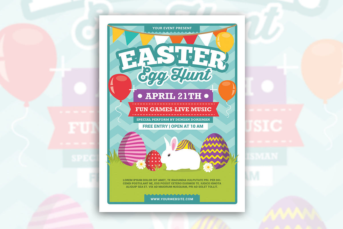 Easter Egg Hunt in Flyer Templates - product preview 8