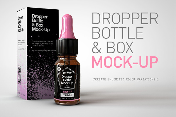Dropper Bottle & Box Mock-Up | 10ml