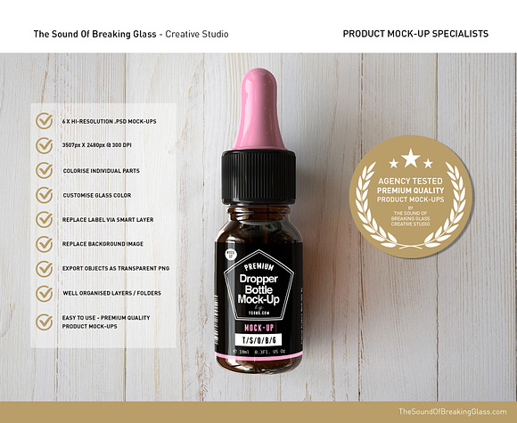 Dropper Bottle & Box Mock-Up | 10ml in Product Mockups - product preview 2