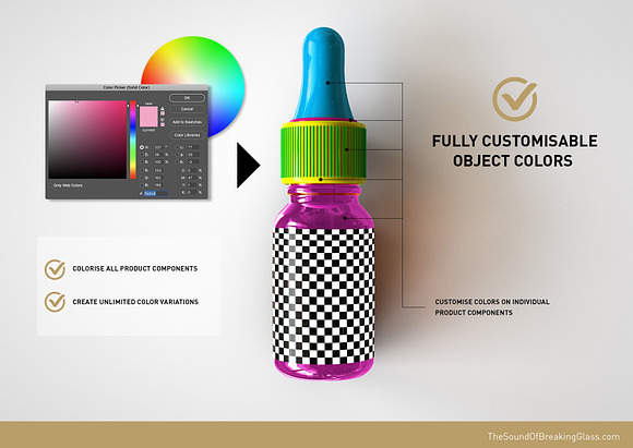 Dropper Bottle & Box Mock-Up | 10ml in Product Mockups - product preview 3