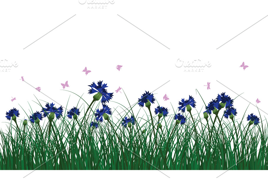 Meadow color background in Illustrations - product preview 8