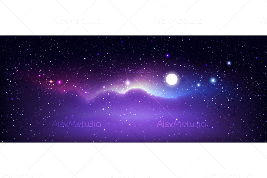 Night Sky Background in Illustrations - product preview 8