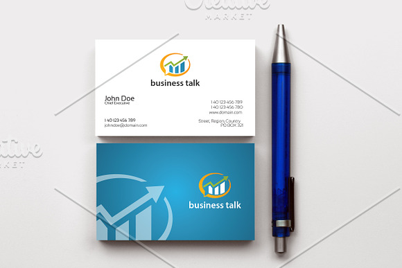 Business Talk Logo & Identity in Stationery Templates - product preview 3