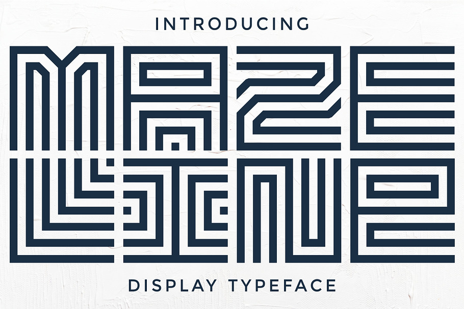 Maze Line Typeface in Display Fonts - product preview 8