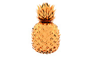 Painted Gold Pinapple Isolated
