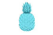 Painted Blue Pinapple Isolated