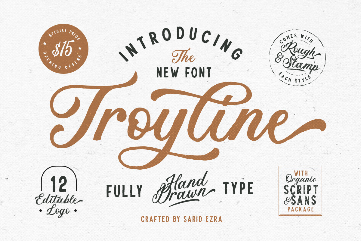 Troyline - Font Duo (+Logotype) in Script Fonts - product preview 8