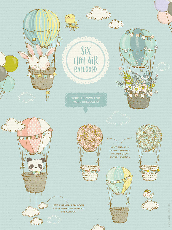 Spring Animals, Flowers & Patterns in Illustrations - product preview 7