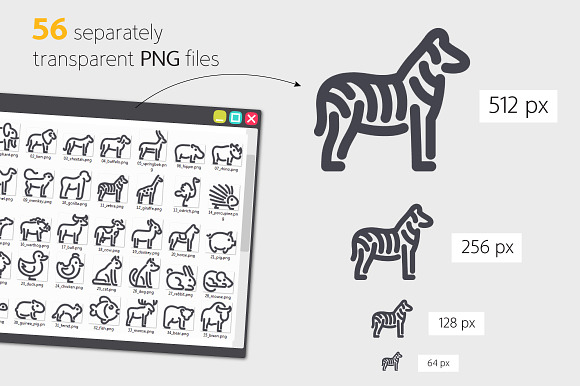 Animal Line Icons Set in Animal Icons - product preview 2