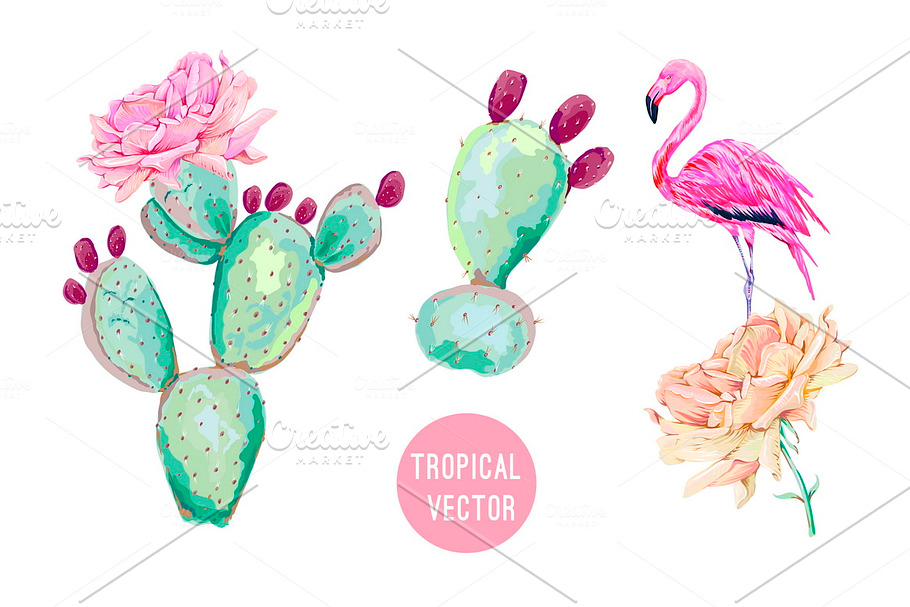 Floral gentle vector illustrations