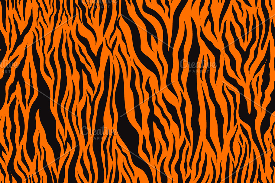 Bright orange tiger skin