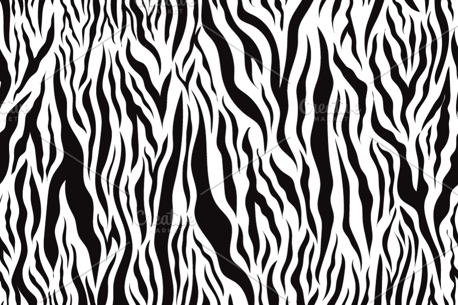 Black and white tiger skin in Patterns - product preview 8