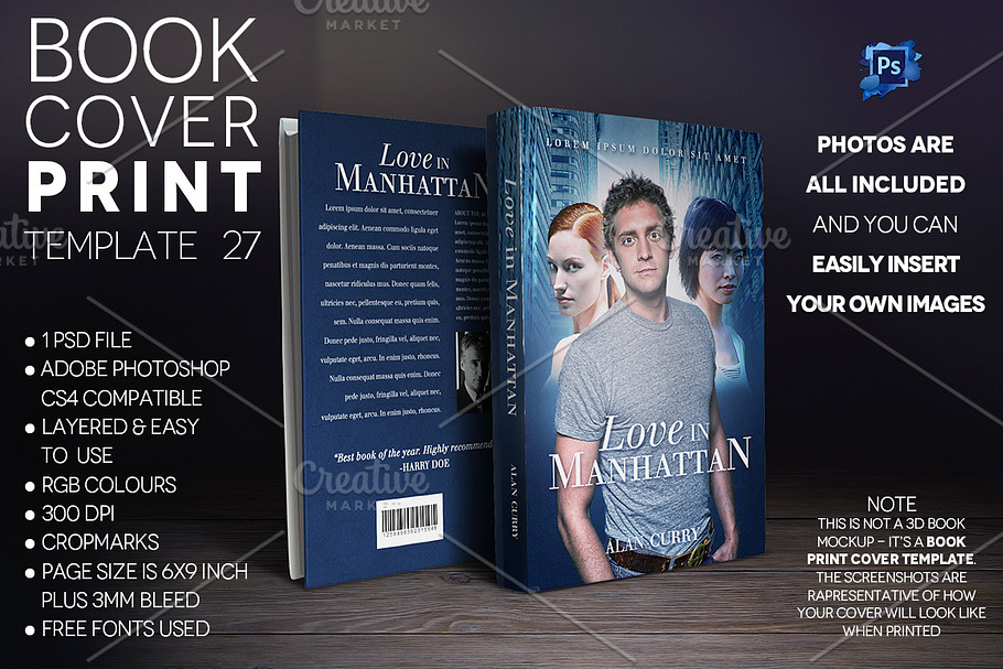 Book Cover PRINT Template 27