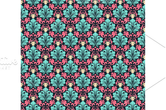 5 Seamless Damask Patterns in Patterns - product preview 5