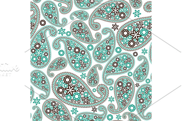 5 Paisley Seamless Patterns in Patterns - product preview 2