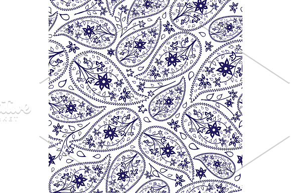 5 Paisley Seamless Patterns in Patterns - product preview 3