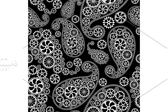 5 Paisley Seamless Patterns in Patterns - product preview 4