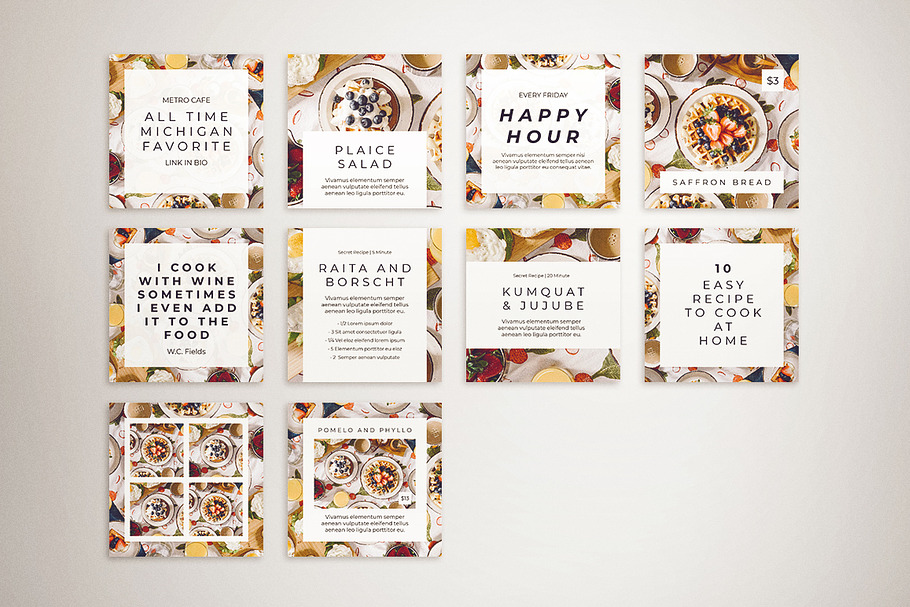 Food Social Media Pack in Instagram Templates - product preview 8