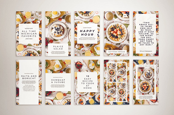 Food Social Media Pack in Instagram Templates - product preview 2