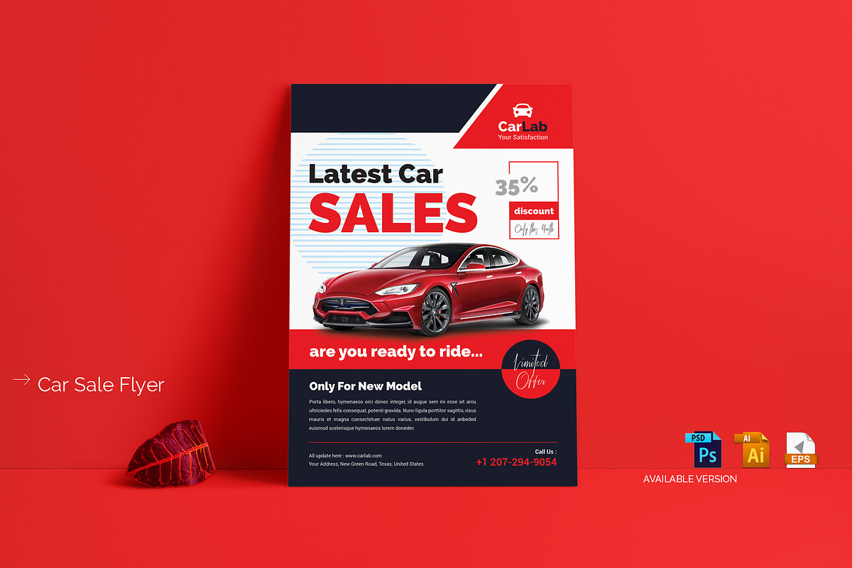 Car Sale Flyer in Flyer Templates - product preview 8