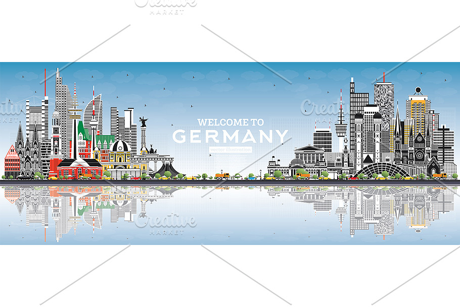 Welcome to Germany Skyline in Illustrations - product preview 8