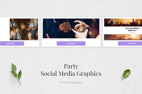 Party Twitter Posts in Twitter Templates - product preview 1