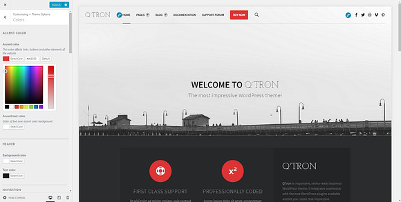 Q'tron - Business Portfolio WP Theme in WordPress Business Themes - product preview 2