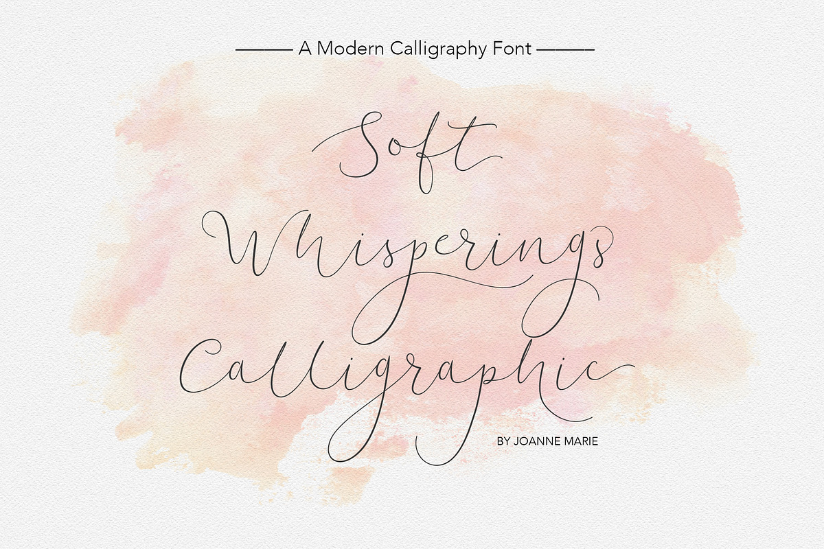Soft Whisperings Calligraphic in Script Fonts - product preview 8