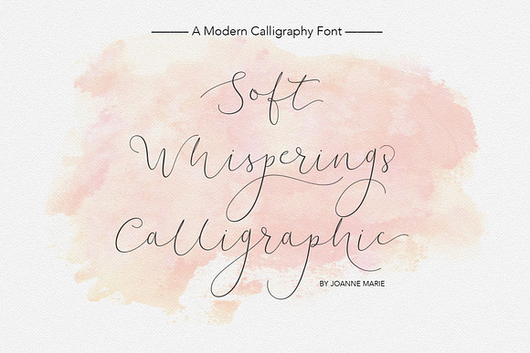 Soft Whisperings Calligraphic in Script Fonts - product preview 10