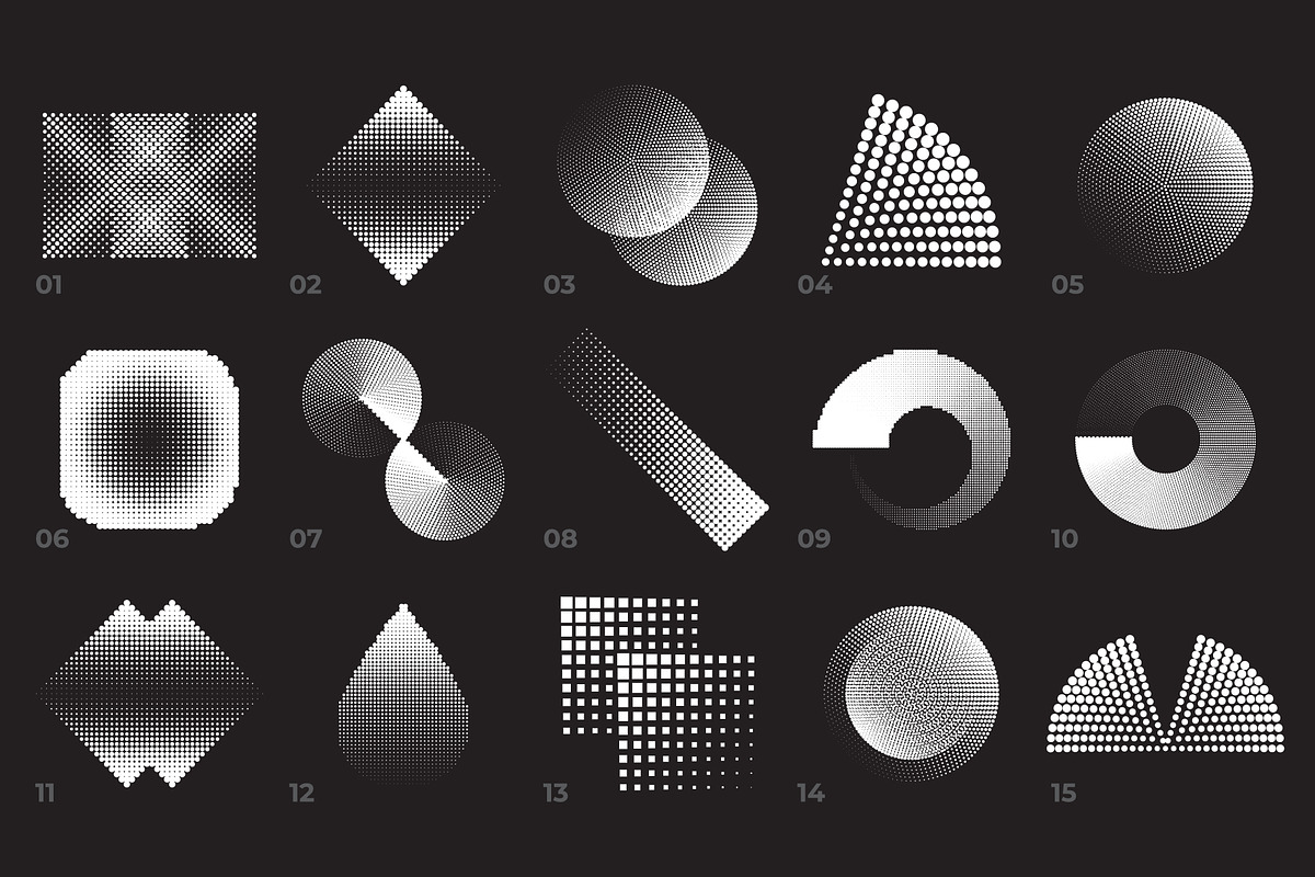 60 Vector Halftones. Part 1 in Objects - product preview 8