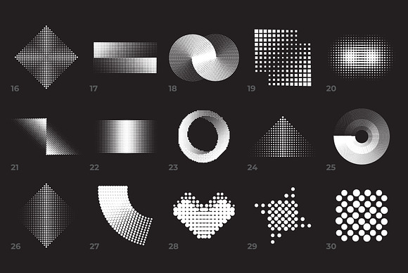 60 Vector Halftones. Part 1 in Objects - product preview 1