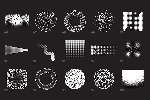 60 Vector Halftones. Part 1 in Objects - product preview 3