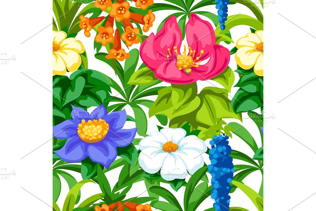 Seamless pattern with tropical in Patterns - product preview 8