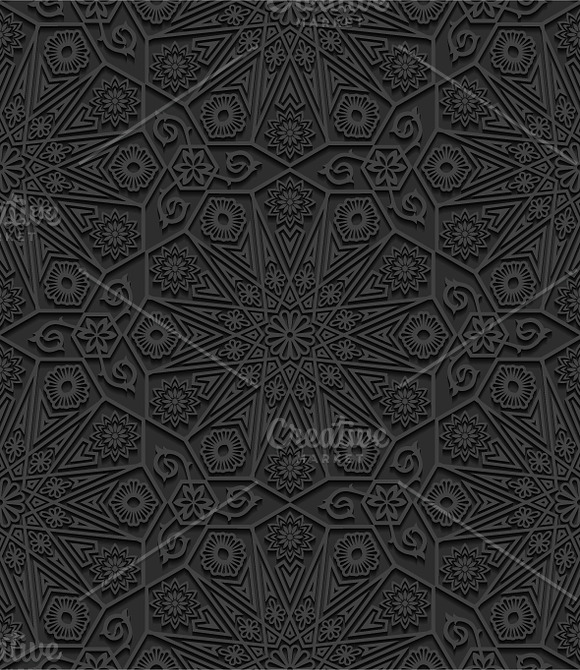 Set of seamless floral patterns in Patterns - product preview 3