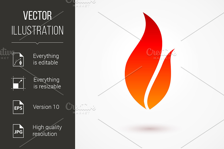 Fire Icon in Graphics - product preview 8