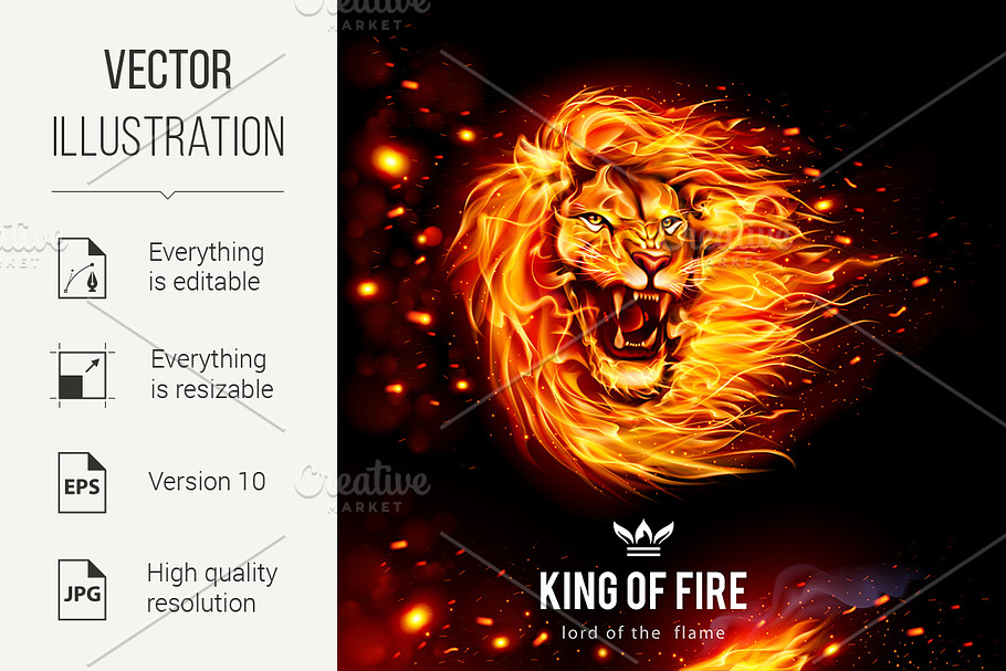 Lion Head in Graphics - product preview 8