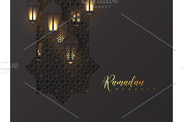 Ramadan Mubarak holiday background.