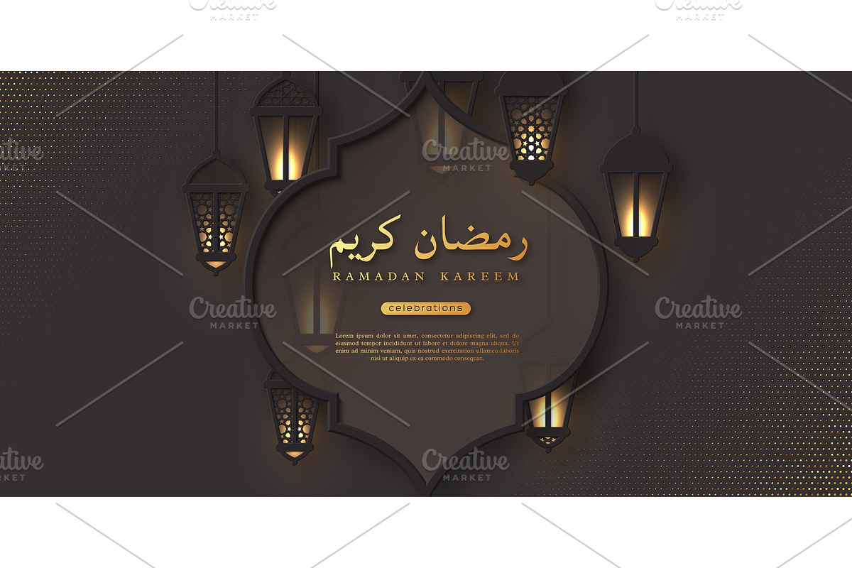 Ramadan Kareem holiday banner. in Illustrations - product preview 8