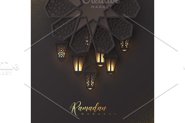 Ramadan Mubarak holiday design.